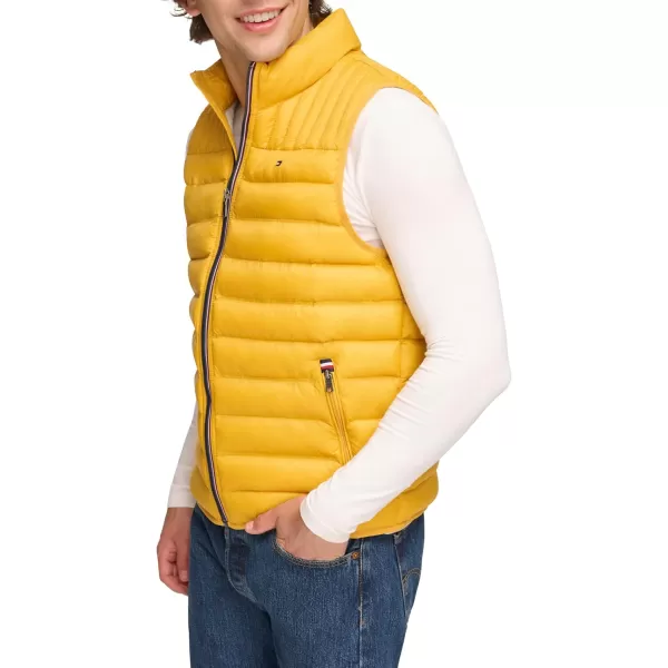 imageTommy Hilfiger Mens Lightweight Packable Puffer Vest JacketYellow Gold