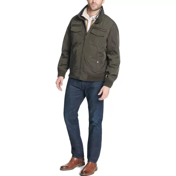 imageTommy Hilfiger Mens Water Resistant Performance Bomber Jacket Standard and Big ampamp TallArmy Green