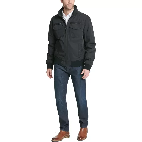 imageTommy Hilfiger Mens Water Resistant Performance Bomber Jacket Standard and Big ampamp TallBlack