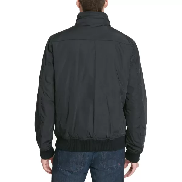 imageTommy Hilfiger Mens Water Resistant Performance Bomber Jacket Standard and Big ampamp TallBlack