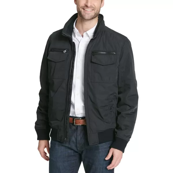 imageTommy Hilfiger Mens Water Resistant Performance Bomber Jacket Standard and Big ampamp TallBlack