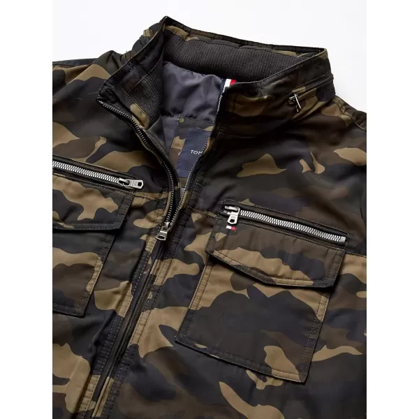 imageTommy Hilfiger Mens Water Resistant Performance Bomber Jacket Standard and Big ampamp TallCamo