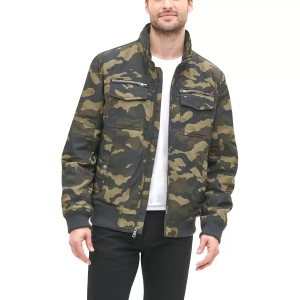 imageTommy Hilfiger Mens Water Resistant Performance Bomber Jacket Standard and Big ampamp TallCamouflage