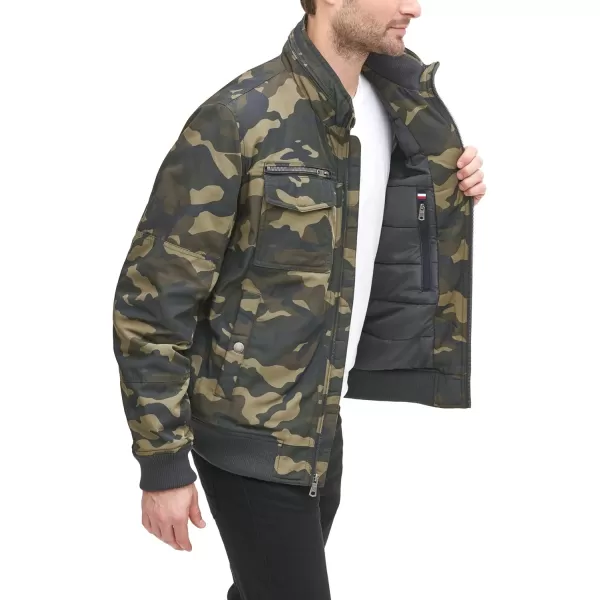 imageTommy Hilfiger Mens Water Resistant Performance Bomber Jacket Standard and Big ampamp TallCamouflage