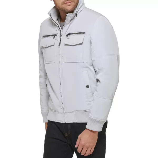 imageTommy Hilfiger Mens Water Resistant Performance Bomber Jacket Standard and Big ampamp TallIce