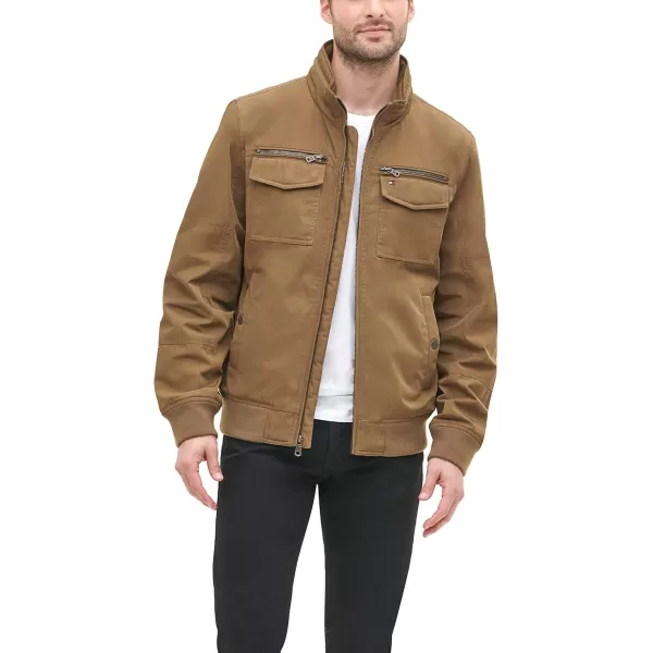 imageTommy Hilfiger Mens Water Resistant Performance Bomber Jacket Standard and Big ampamp TallKhaki