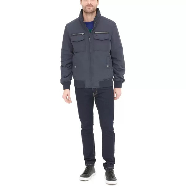 imageTommy Hilfiger Mens Water Resistant Performance Bomber Jacket Standard and Big ampamp TallNavy