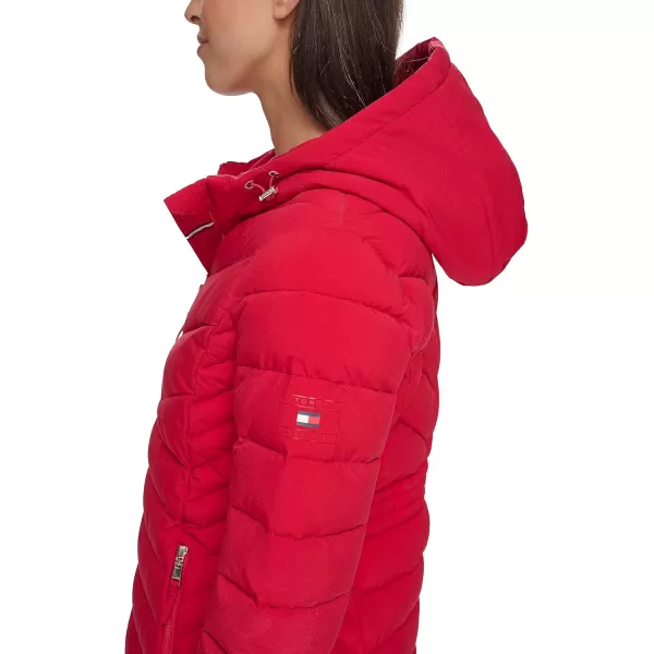 imageTommy Hilfiger Womens Essential Lightweight Packable Puffer JacketClassic Chevron Crimson