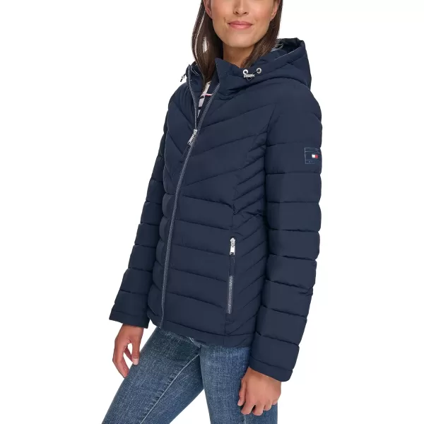 imageTommy Hilfiger Womens Essential Lightweight Packable Puffer JacketClassic Chevron Navy