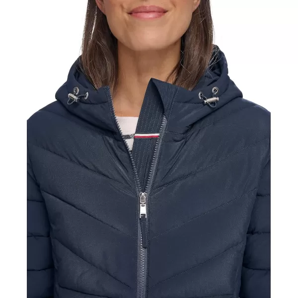 imageTommy Hilfiger Womens Essential Lightweight Packable Puffer JacketClassic Chevron Navy