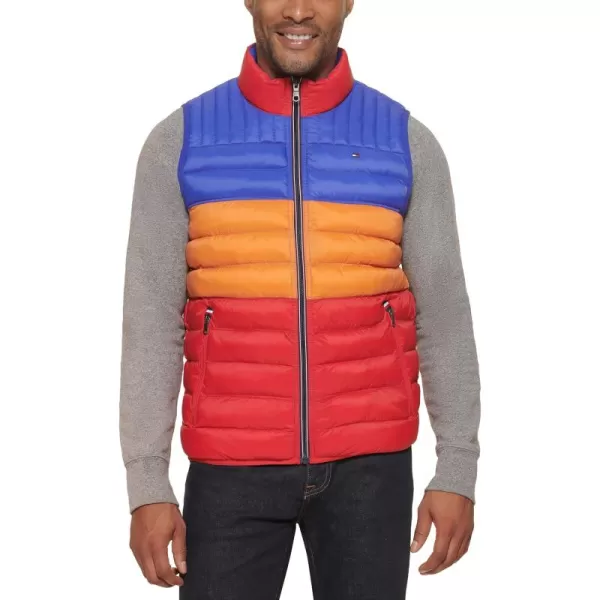 imageTommy Hilfiger Mens Lightweight Packable Puffer Vest JacketBright Colorblock