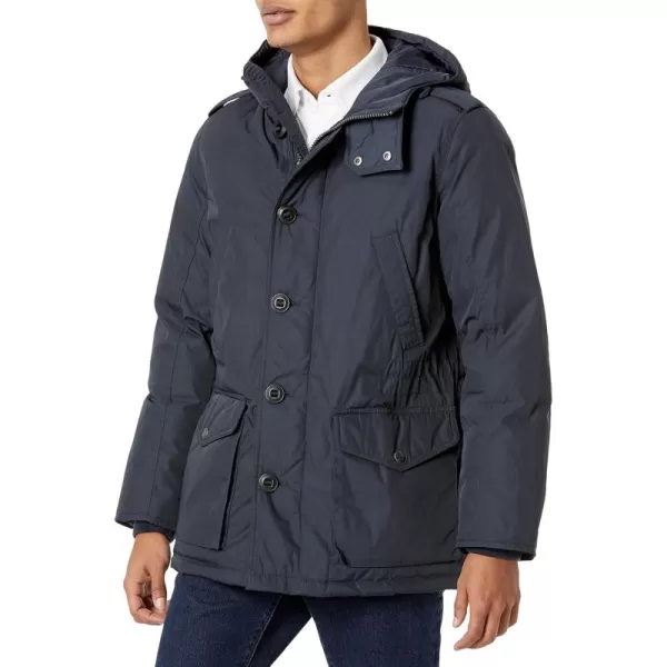 imageTommy Hilfiger Mens Polytwill Full Length Hooded ParkaNavy