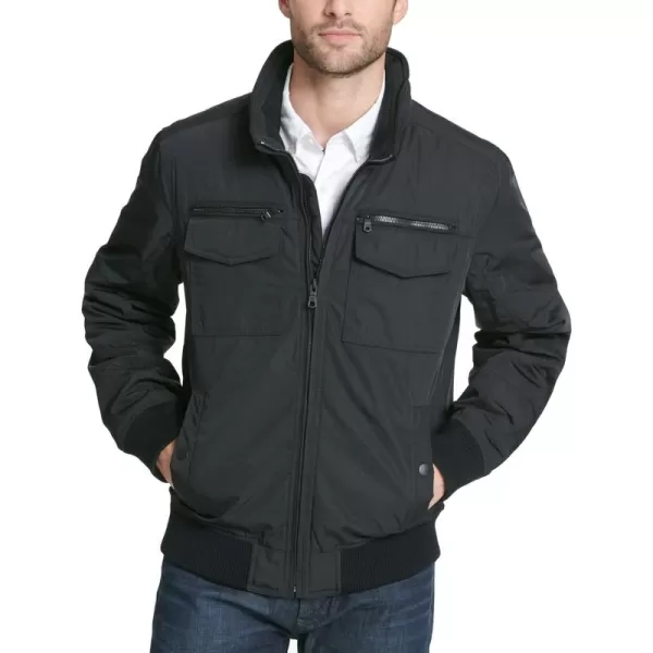 imageTommy Hilfiger Mens Water Resistant Performance Bomber Jacket Standard and Big ampamp TallBlack