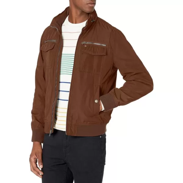 imageTommy Hilfiger Mens Water Resistant Performance Bomber Jacket Standard and Big ampamp TallBrown