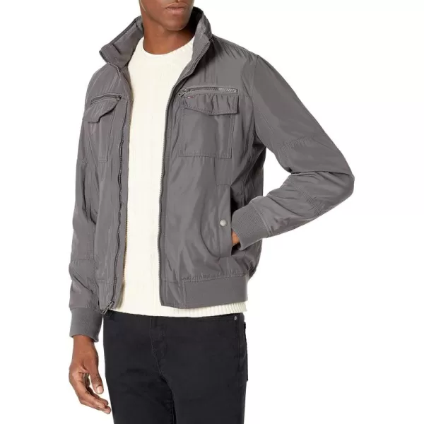 imageTommy Hilfiger Mens Water Resistant Performance Bomber Jacket Standard and Big ampamp TallIron Grey Unfilled