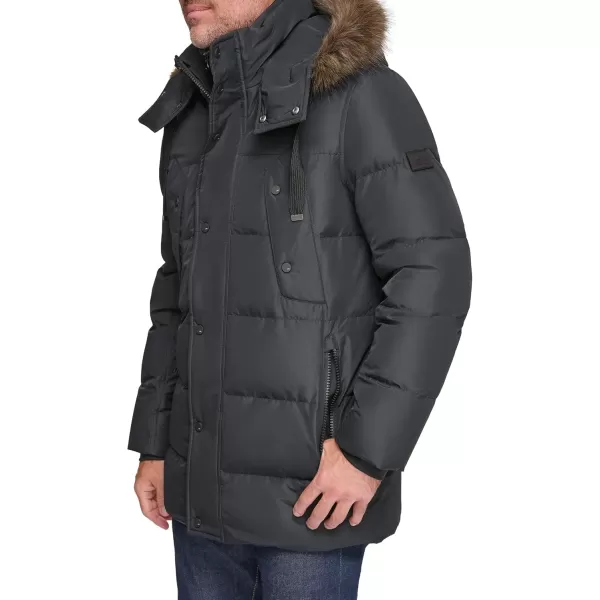 imageAndrew Marc Mens Mid Length Down JacketBlack Gattica