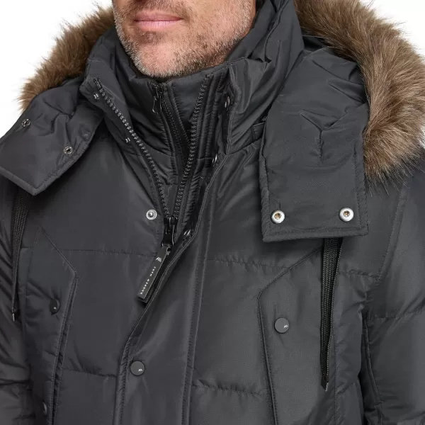 imageAndrew Marc Mens Mid Length Down JacketBlack Gattica