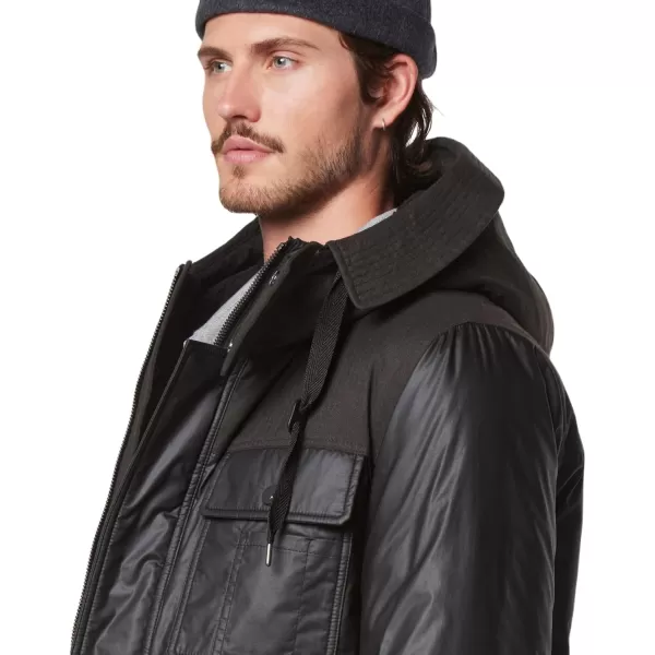 imageAndrew Marc Mens Mid Length Down JacketBlack Harrigan