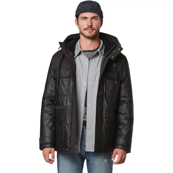 imageAndrew Marc Mens Mid Length Down JacketBlack Harrigan