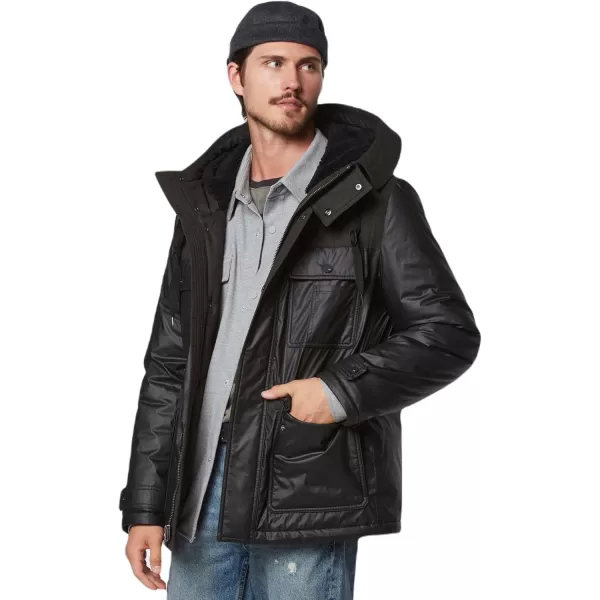 imageAndrew Marc Mens Mid Length Down JacketBlack Harrigan