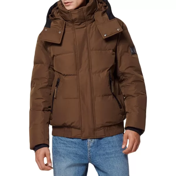 imageAndrew Marc Mens Mid Length Down JacketCappucino Phoenix