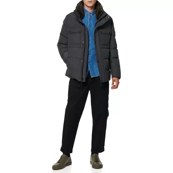 imageAndrew Marc Mens Mid Length Down JacketCharcoal Godwin