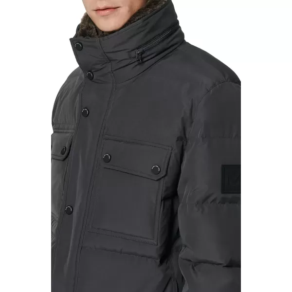 imageAndrew Marc Mens Mid Length Down JacketCharcoal Godwin