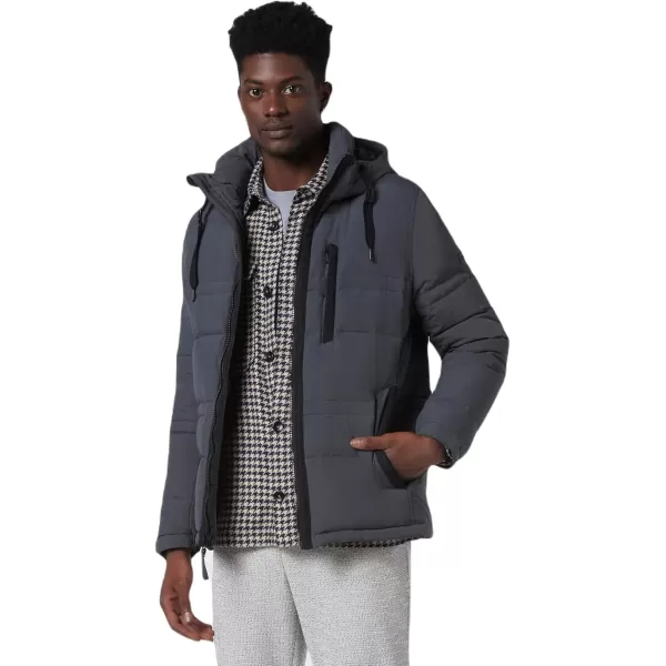 imageAndrew Marc Mens Mid Length Down JacketCharcoal Huxley