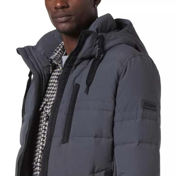 imageAndrew Marc Mens Mid Length Down JacketCharcoal Huxley