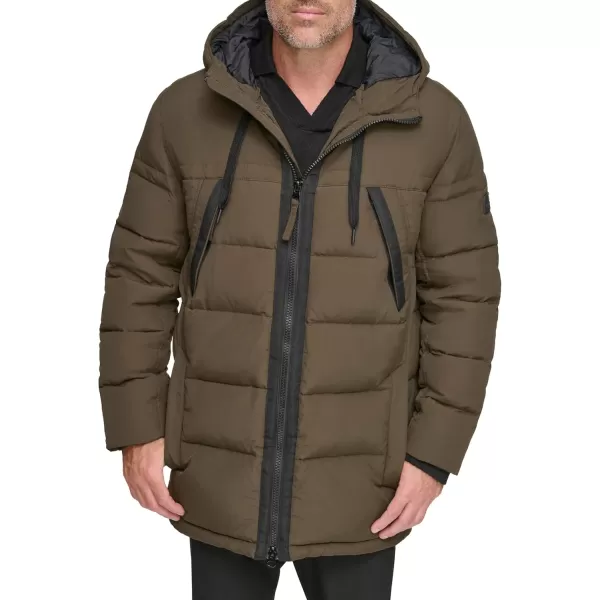 imageAndrew Marc Mens Mid Length Down JacketOlive Hubble