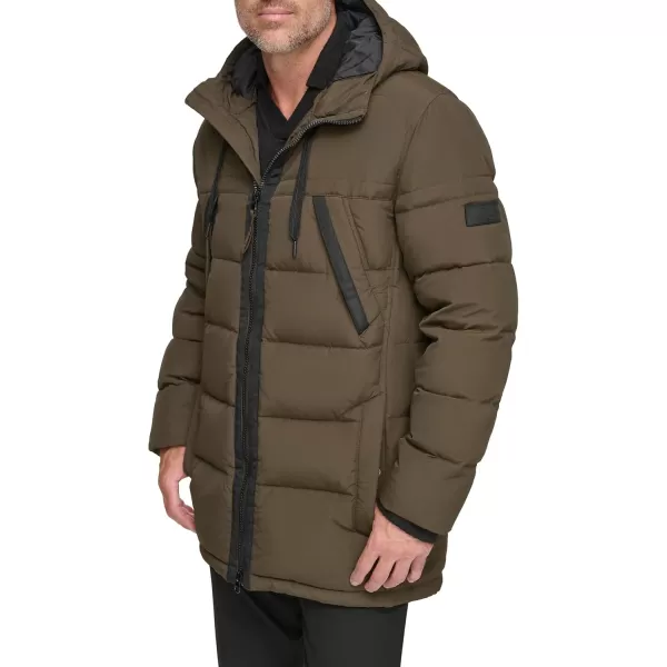 imageAndrew Marc Mens Mid Length Down JacketOlive Hubble