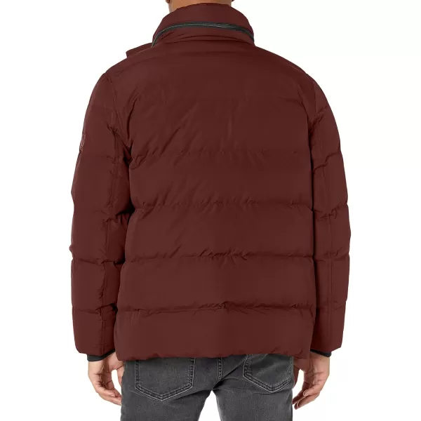 imageAndrew Marc Mens Mid Length Down JacketOxblood Stratus