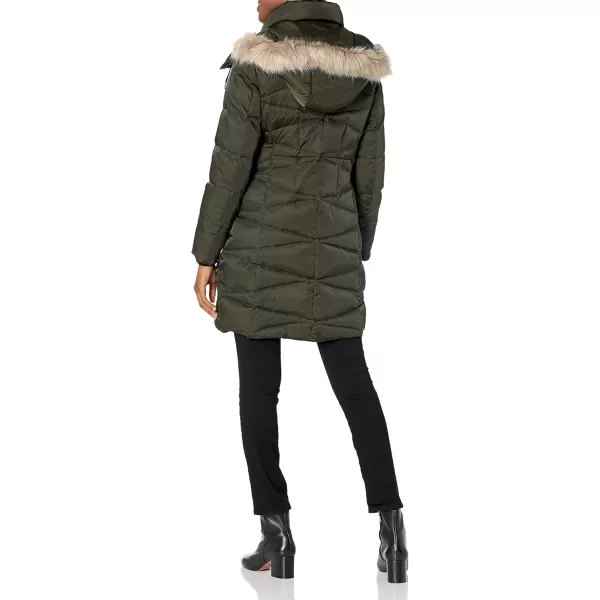 imageAndrew Marc Womens Long Down JacketFitted Down Hunter