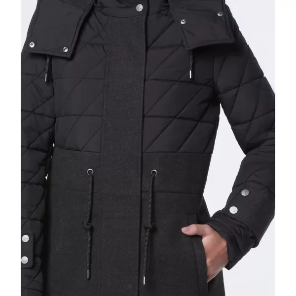 imageAndrew Marc Womens Long Down JacketQuilted Black