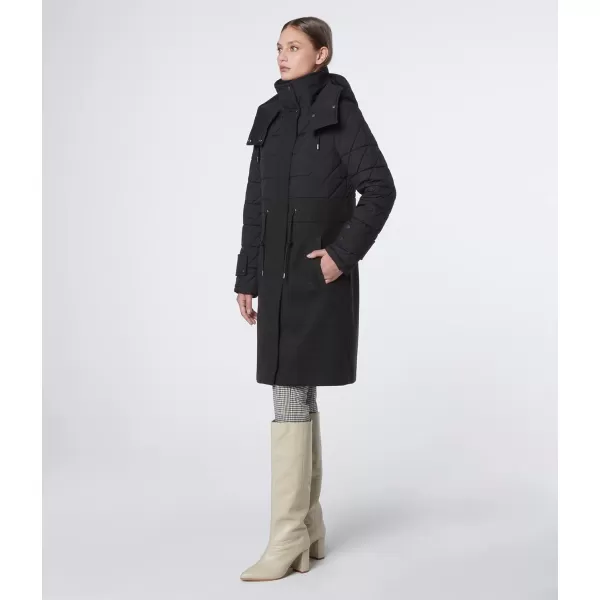 imageAndrew Marc Womens Long Down JacketQuilted Black