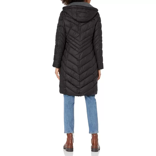 imageAndrew Marc Womens Long Down JacketSlim Long Black