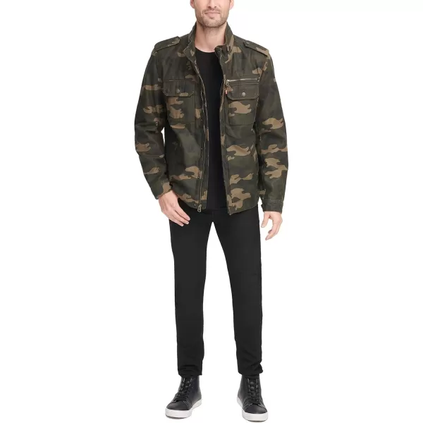 imageLevis Mens Washed Cotton Military Jacket Regular ampamp Big ampamp Tall SizesCamo Filled