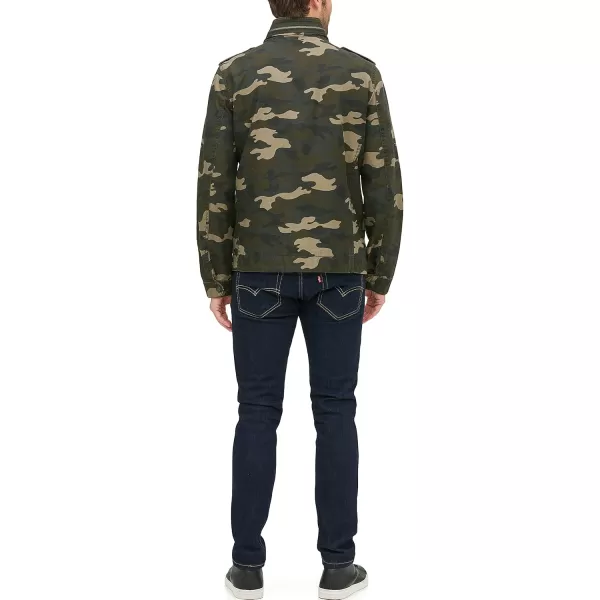 imageLevis Mens Washed Cotton Military Jacket Regular ampamp Big ampamp Tall SizesCamo Unfilled
