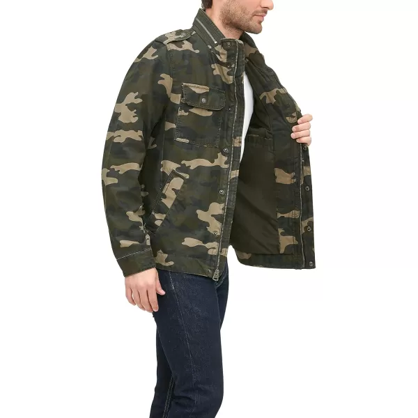 imageLevis Mens Washed Cotton Military Jacket Regular ampamp Big ampamp Tall SizesCamo Unfilled