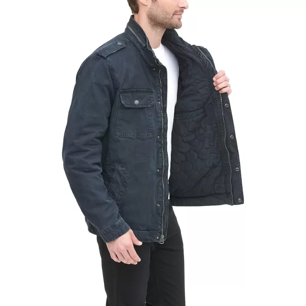 imageLevis Mens Washed Cotton Military Jacket Regular ampamp Big ampamp Tall SizesNavy Filled