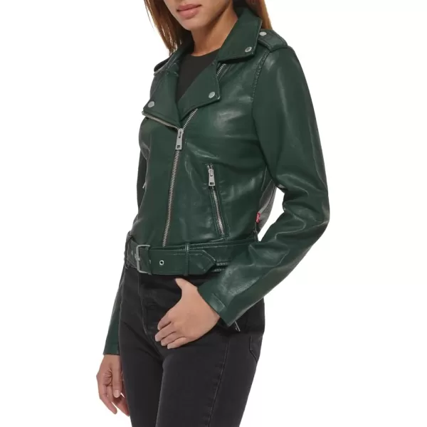 imageLevis Womens Belted Faux Leather Moto Jacket Regular ampamp Plus SizePine Grove