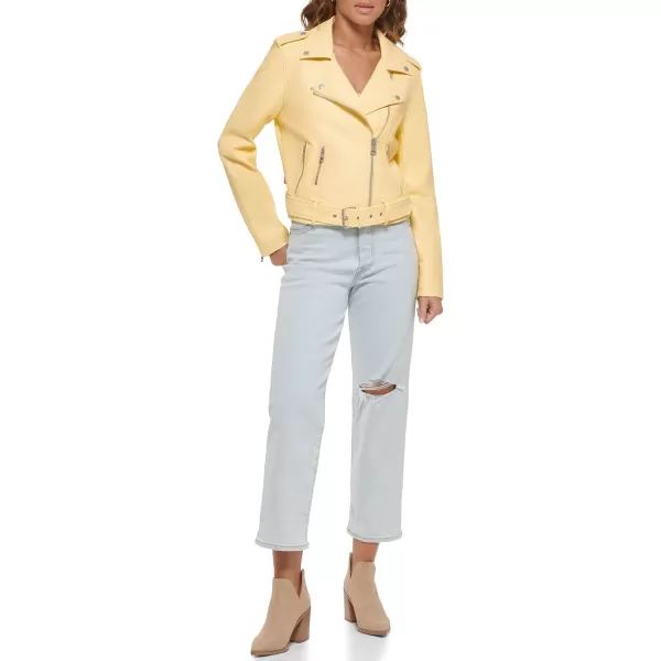 imageLevis Womens Belted Faux Leather Moto Jacket Regular ampamp Plus SizePopcorn