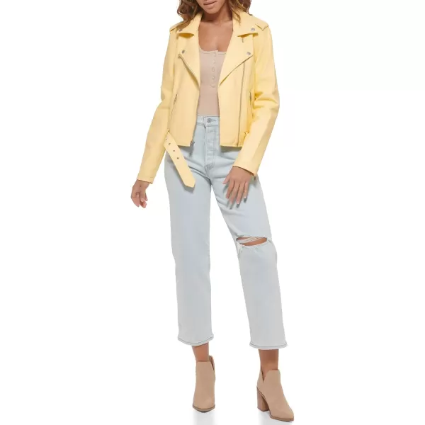 imageLevis Womens Belted Faux Leather Moto Jacket Regular ampamp Plus SizePopcorn