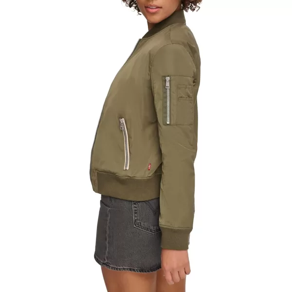 imageLevis Womens Melanie Newport Bomber Jacket Regular ampamp Plus SizeArmy Green