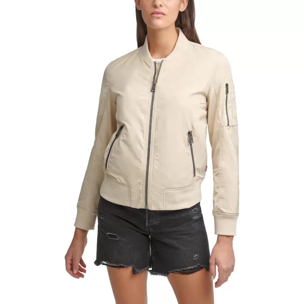 imageLevis Womens Melanie Newport Bomber Jacket Regular ampamp Plus SizeBleached Sand