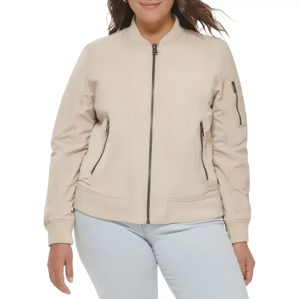 imageLevis Womens Melanie Newport Bomber Jacket Regular ampamp Plus SizeBleached Sand