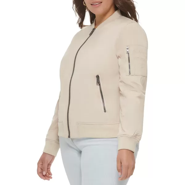 imageLevis Womens Melanie Newport Bomber Jacket Regular ampamp Plus SizeBleached Sand