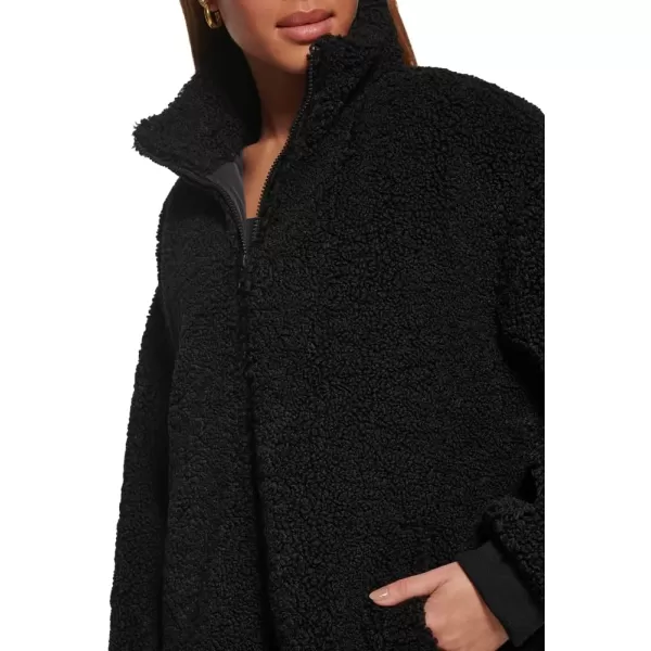 imageLevis Womens Zip Up Sherpa Teddy JacketBlack