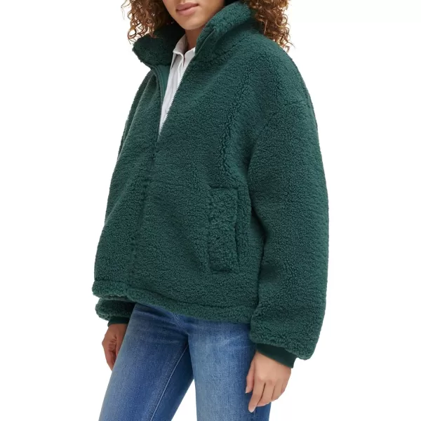 imageLevis Womens Zip Up Sherpa Teddy JacketDarkest Spruce