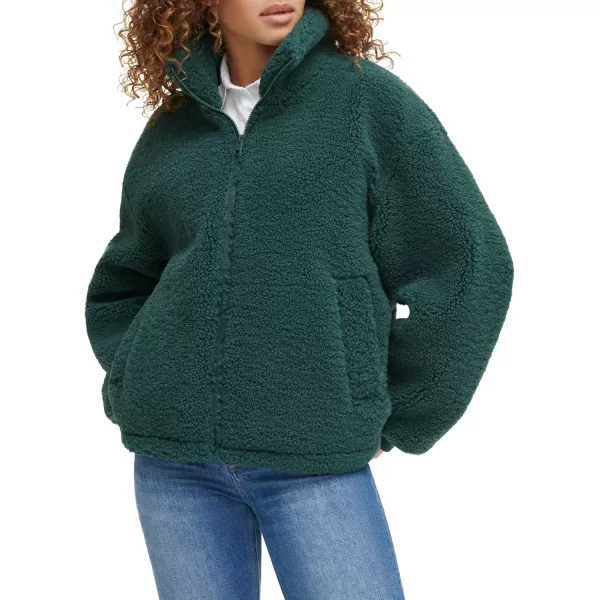 imageLevis Womens Zip Up Sherpa Teddy JacketDarkest Spruce